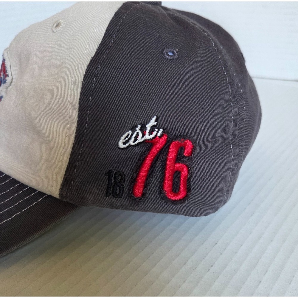 Chicago Cubs Hat Baseball Cap OSFA Gray and Tan Snapback Adjustable Distressed - Picture 3 of 10